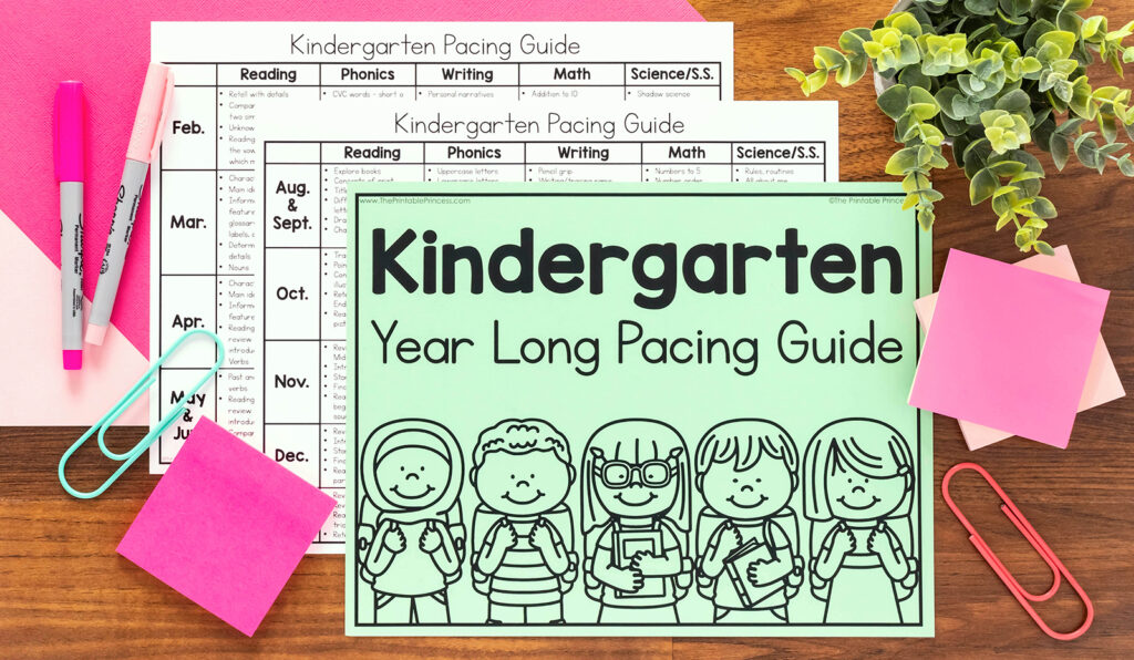 The Printable Princess Year Long Pacing Guide for Kindergarten