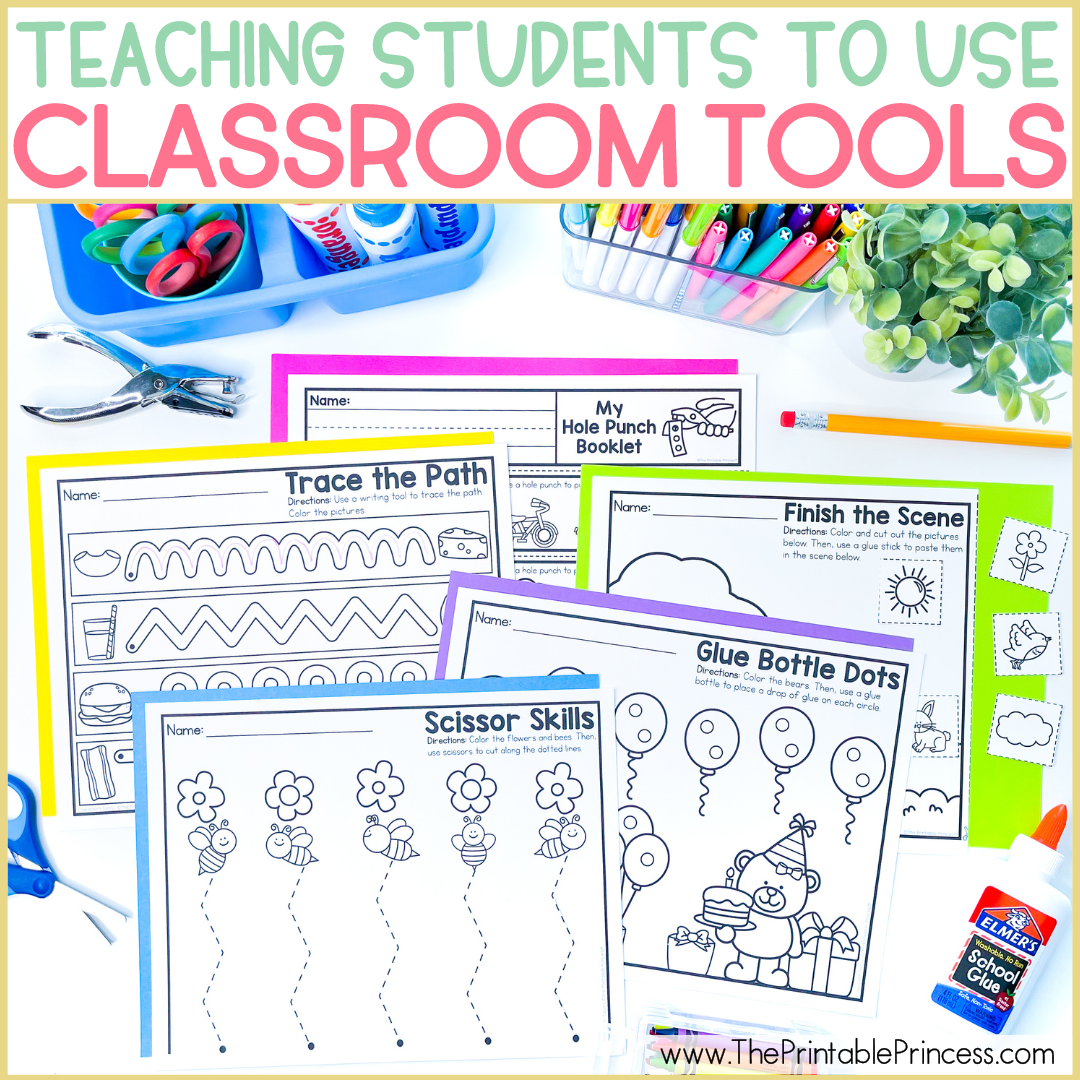 classroom tools practice activities for kindergarten