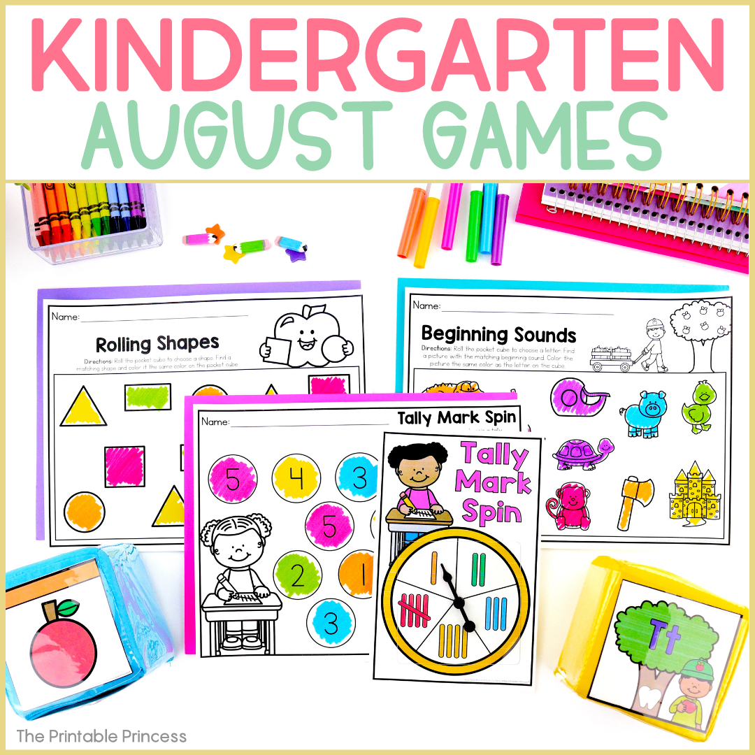 FUN Back to School Games for Kindergarten