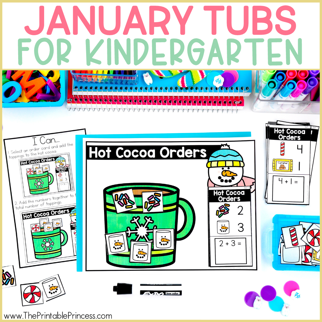 January Morning Tubs for Kindergarten