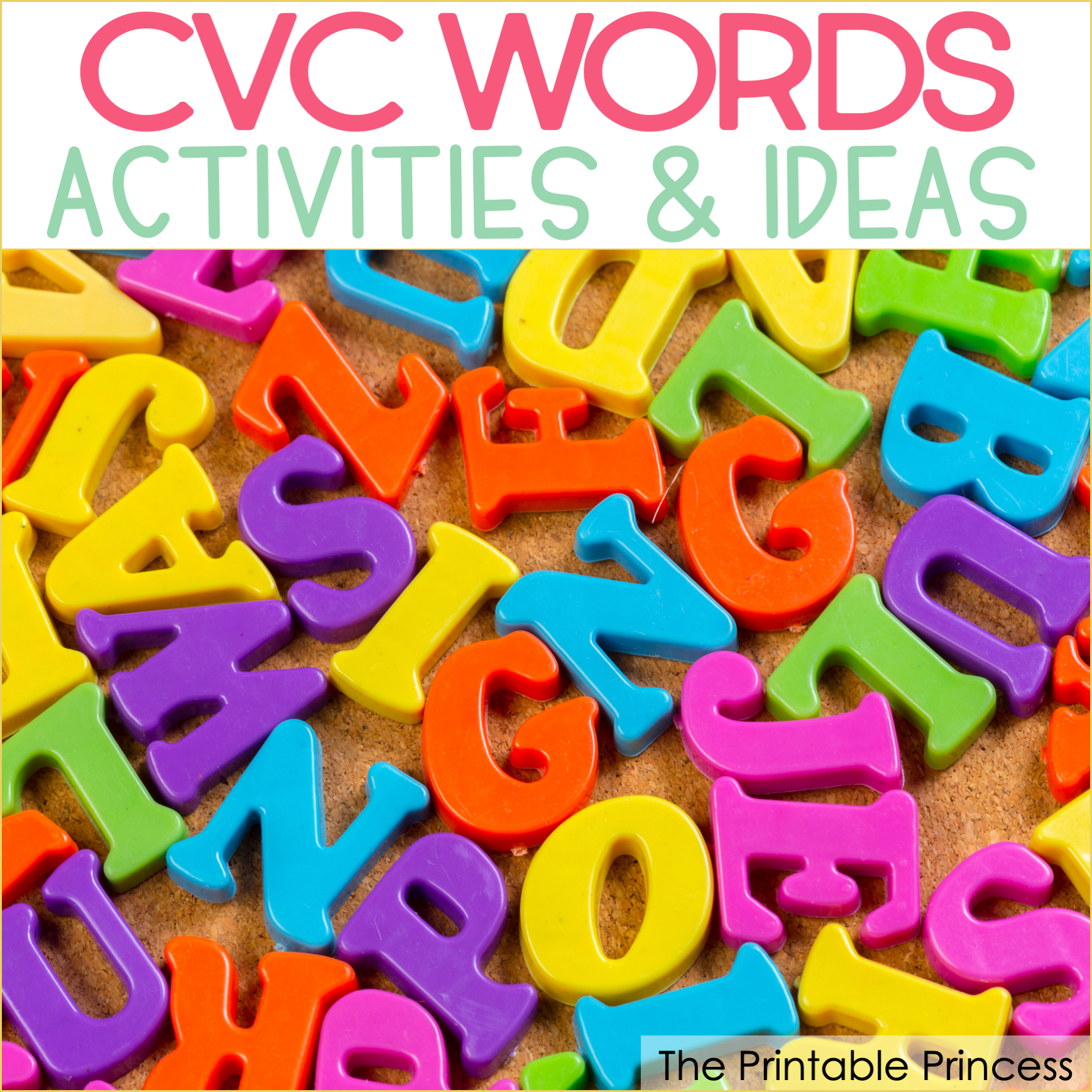 When young readers are ready to tackle putting together their very first words, the simplest way to begin is with CVC words. It is important to give our kindergarten and first grade students plenty of opportunities for practice as they develop this new skill. As teachers it is essential that we have many, many different activities to help our students learn to read and write CVC words. This post includes many different age appropriate and FUN ways for students to practice.