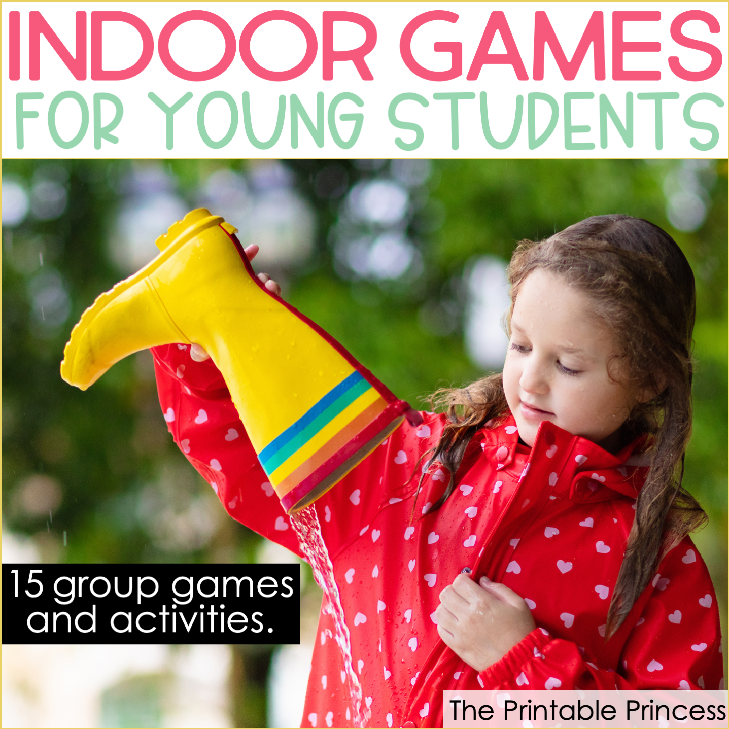 Some days the weather just doesn't cooperate for recess. It can be either too dreary or cold, or even too hot for kids to go outside and get much needed recess time. But just because the weather isn't cooperating doesn't mean your students don't need time to take a break and play. They just need some indoor recess games! Check out these 15 ideas for fun indoor games for kids. These indoor games are perfect for a large group of kindergarten and first grade students.