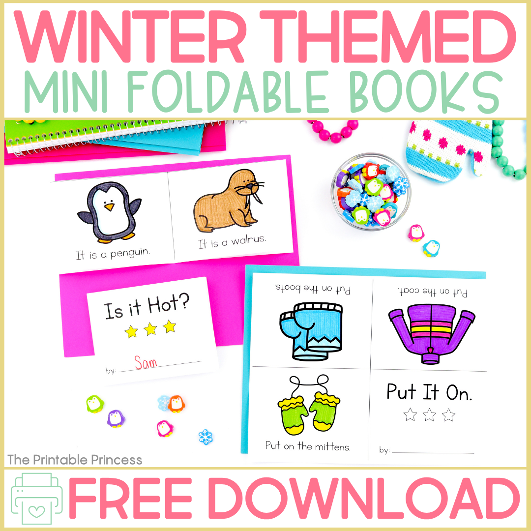 Free Winter Sight Word Books